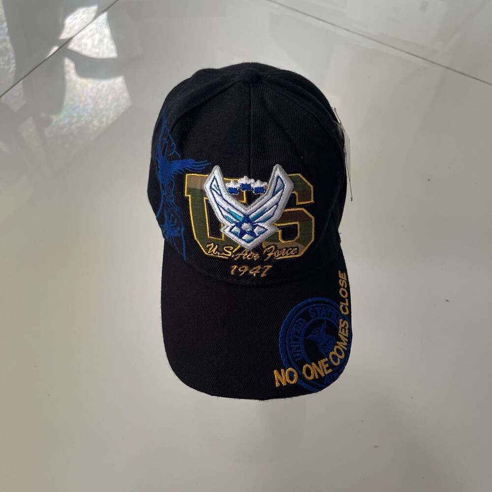 US Air Force 1947 Embroidered Baseball Cap - Black, 'No One Comes Close'